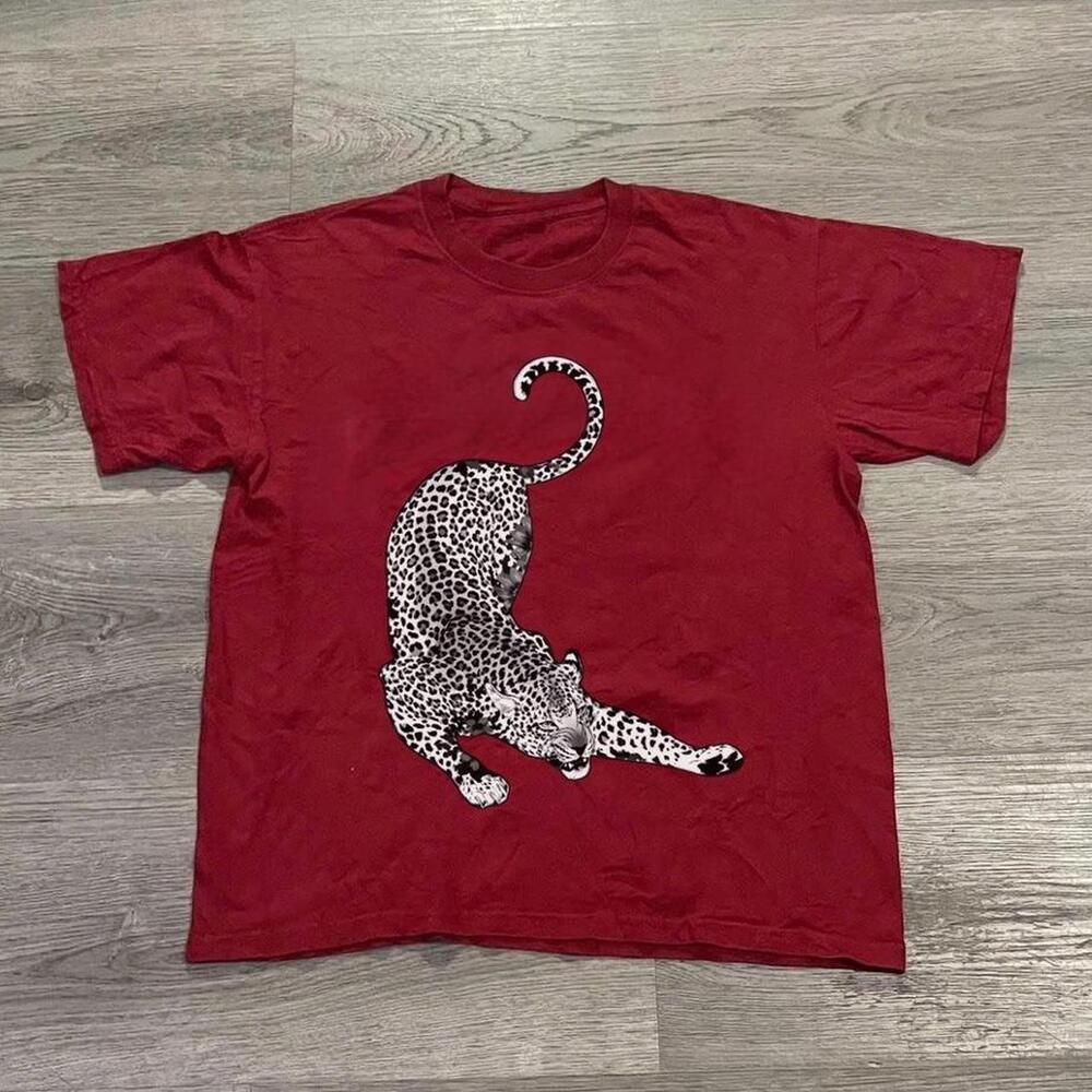 Red Leopard  T-Shirt